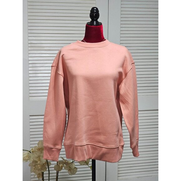 Everlane Sweaters - NWT Everlane Women's Coral Pink Cotton Merino Summer Crew Sweatershirt Sz S 1832